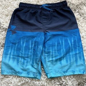 Under Armour Navy Swim Shorts with Blue Accents
